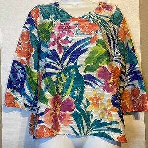 Alfred Dunner Multi-color Floral Blouse (PXL)